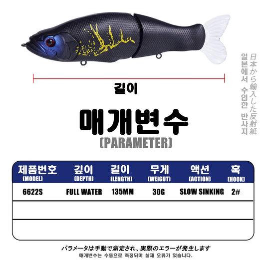 Slow Sinking SwimBaits Fishing Lures 30G Whopper Vibration Soft Tail or Pike And Bass Hard Baits Isca Artificiall Accessories