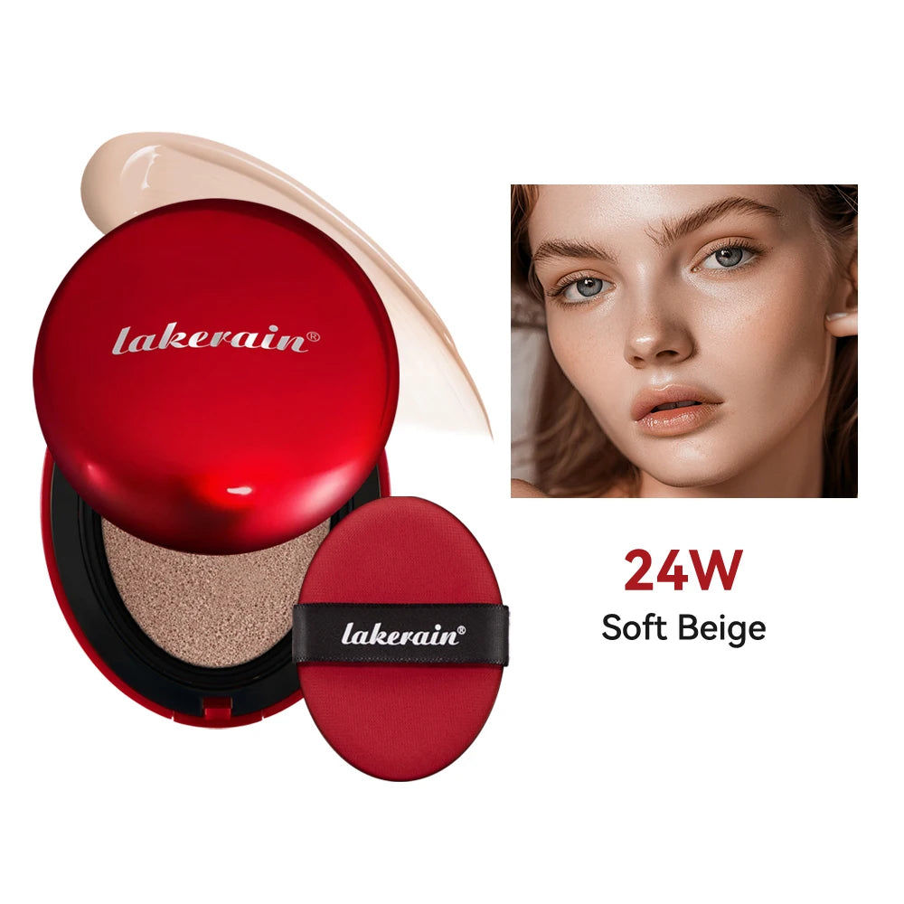 Korean Air Cushion Foundation Natural Moisturizing Coverage 72H Wear Semi-Matte Finish Foundation Women Long-lasting Makeup Base