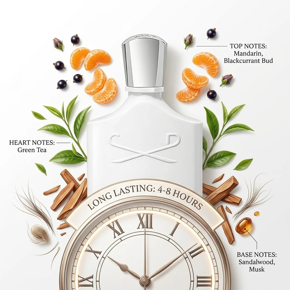 Silver Mountain Water Luxury Citrus Woody Creed Cologne Fragrance for Men Women Unisex Long Lasting Daily Office Party