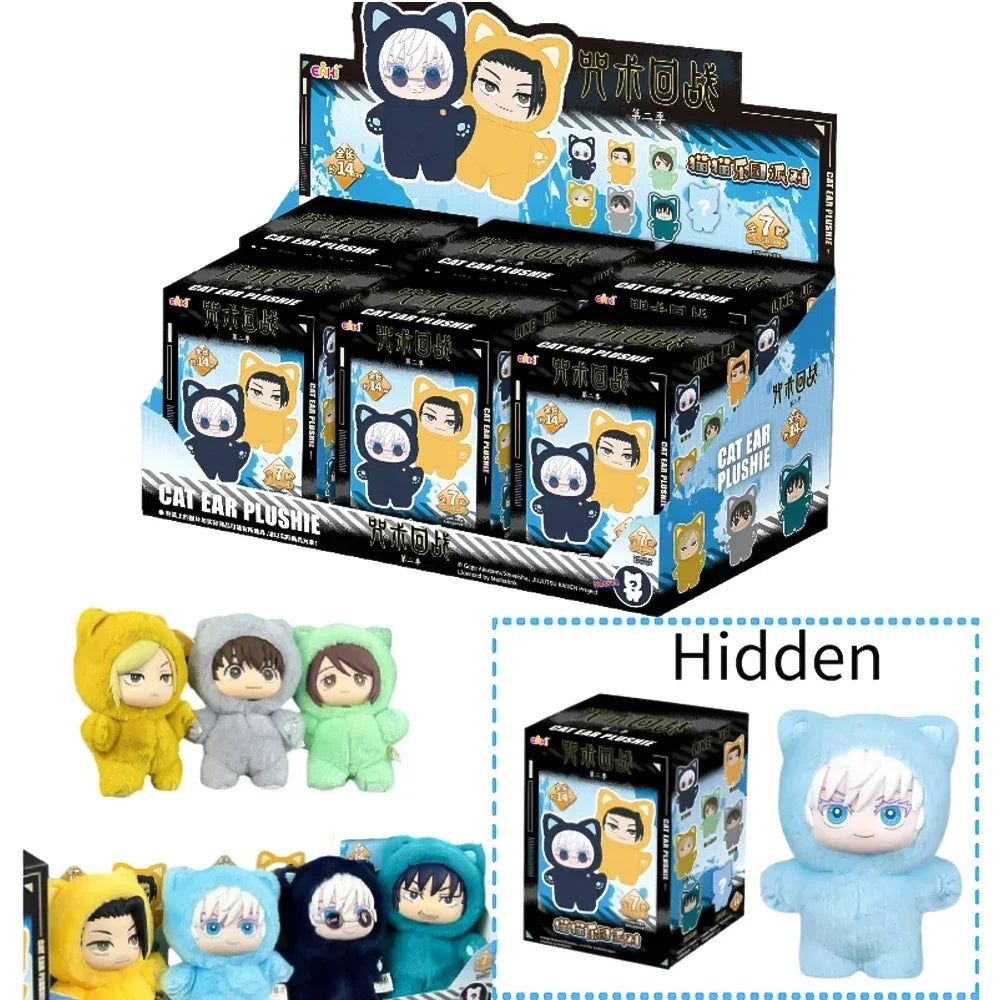 ujutsu Kaisen Gojo Satoru Plush Toy Cute Cat Ear Hoodie Stuffed Doll Anime Figure Collectible Gift for Fans