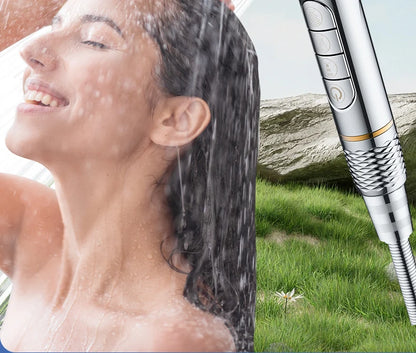 1pc Filtered Supercharged Shower Head Four-speed Adjustment With Water Seal Multi-functional Home Shower Bathroom Accessories