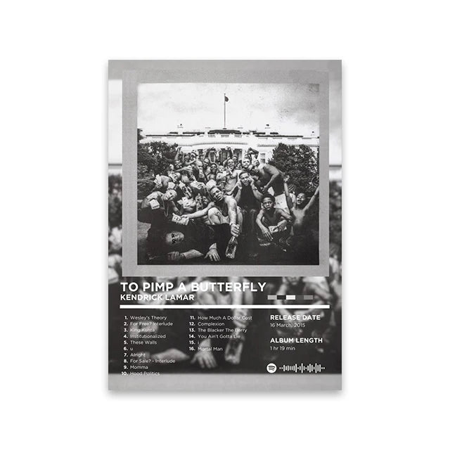Rapper Album Cover Retro Poster Music Canvas Wall Art Print Mural Home Decor Music Lover Gift