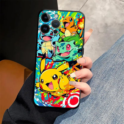 Cartoon Hot Pokemon Funda Phone Cover Phone Case for Apple iPhone 17 Pro Max 15 Pro 7 8 11 14 13 12 16 XR XS MAX Air