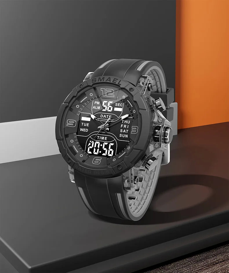 SMAEL Brand 8140 Waterproof Dropshipping Watch Alarm Clock night light Young Fashion business Quartz Sport Wristwatches