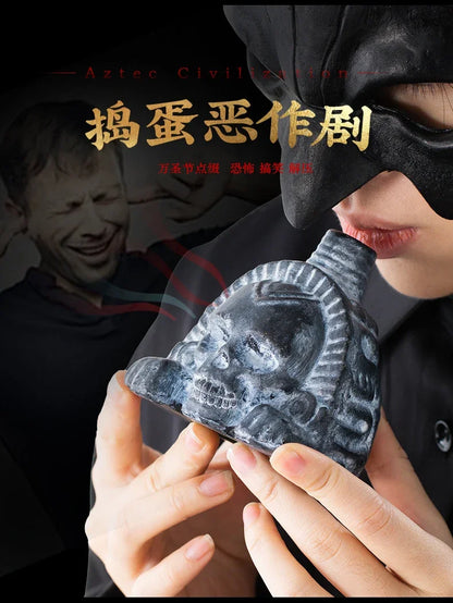 Authentic Aztec Whistle Loud Spookys Aztec Scary Death Whistle Realistic Human Screaming Aztec Ghost War Whistle Skull Head Toy