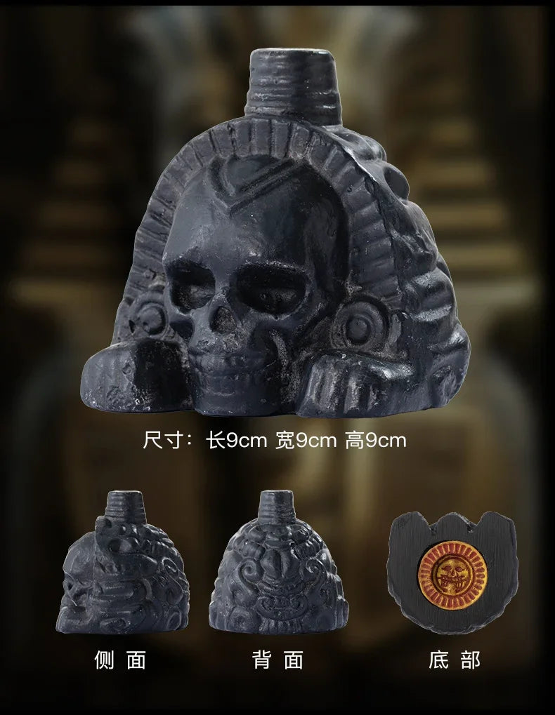 Authentic Aztec Whistle Loud Spookys Aztec Scary Death Whistle Realistic Human Screaming Aztec Ghost War Whistle Skull Head Toy