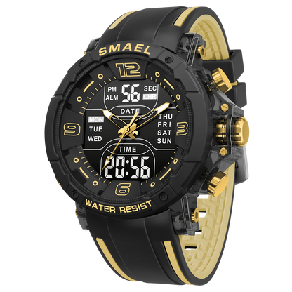 SMAEL Brand 8140 Waterproof Dropshipping Watch Alarm Clock night light Young Fashion business Quartz Sport Wristwatches