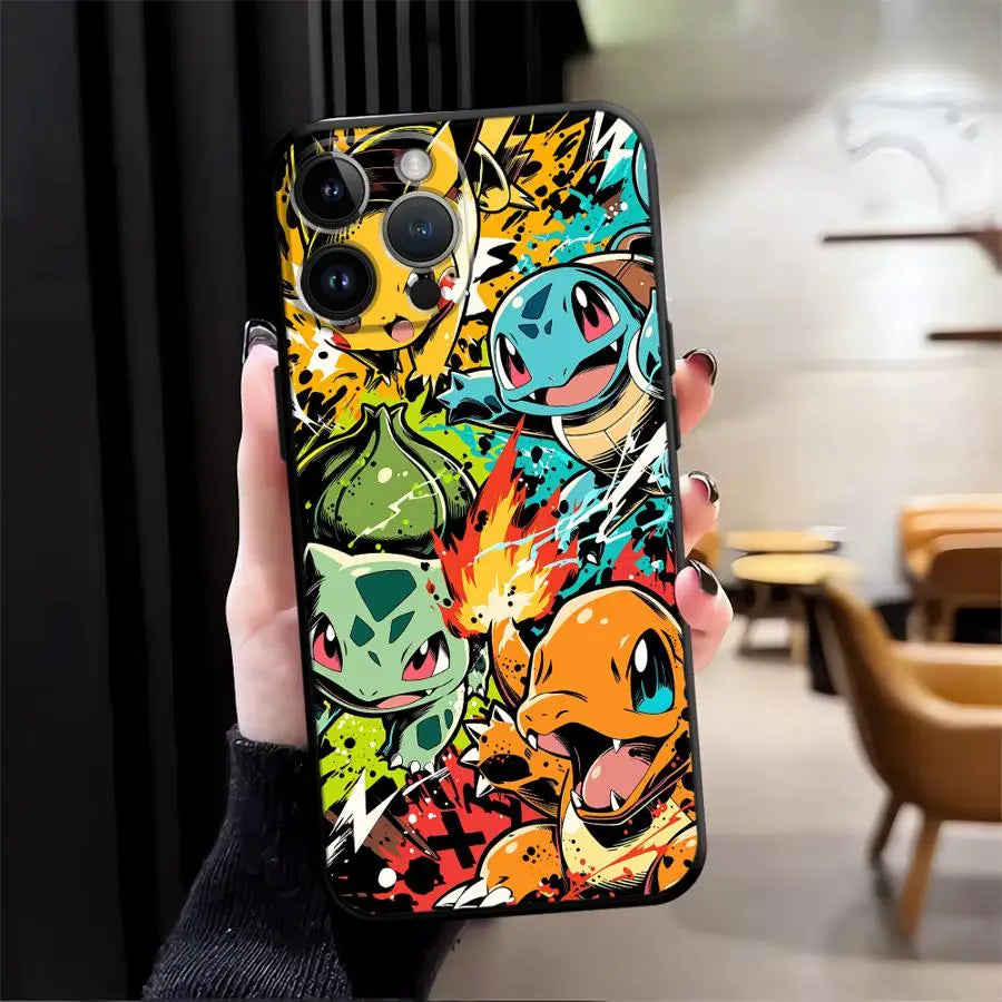 Cartoon Hot Pokemon Funda Phone Cover Phone Case for Apple iPhone 17 Pro Max 15 Pro 7 8 11 14 13 12 16 XR XS MAX Air