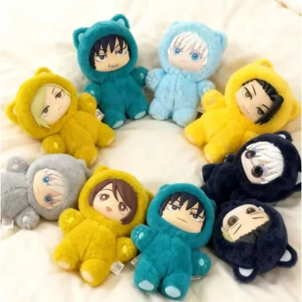 ujutsu Kaisen Gojo Satoru Plush Toy Cute Cat Ear Hoodie Stuffed Doll Anime Figure Collectible Gift for Fans