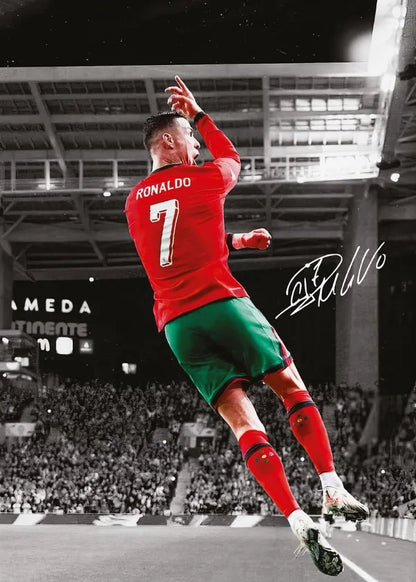 Star Athletes On the Football Field Poster Super Moment Colour Canvas Painting Wall Art Picture Living Room Home Decor Fan Gifts