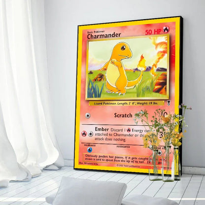 Pokemon Basis Set 1996 Jaar Engels Kaarten Shining Canvas Painting Poster Print Watercolor Wall Art Picture Home Decor Gifts