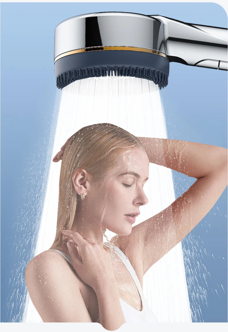 1pc Filtered Supercharged Shower Head Four-speed Adjustment With Water Seal Multi-functional Home Shower Bathroom Accessories