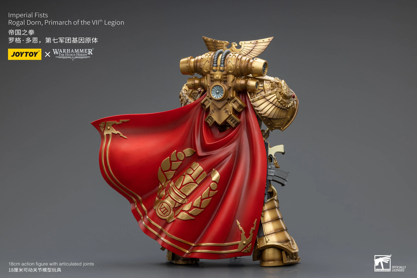JOYTOY Warhammer 40k 1/18 Action Figures Anime 18cm Imperial Fists Rogal Dorn, Primarch of the Vllth Legion