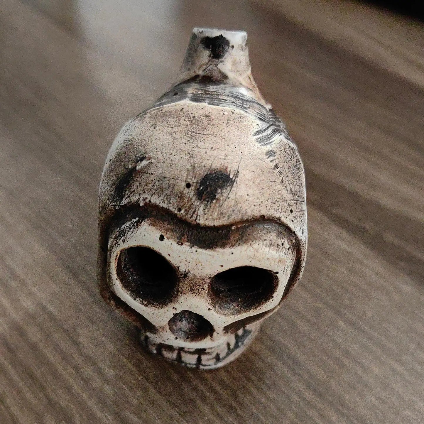 Authentic Aztec Death Whistle, Skull Human Scream Loud High Decibels for Rituals, Spooky Sounding Halloween Prop