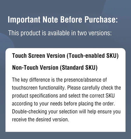 14 Inch Portable  Touch Monitor Non-touch optional 16:10 400cd/m2 Gaming Computer Expand Display For XBox PS4/5 Switch Loptop
