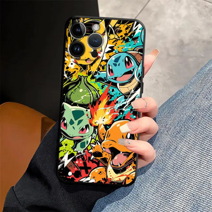 Cartoon Hot Pokemon Funda Phone Cover Phone Case for Apple iPhone 17 Pro Max 15 Pro 7 8 11 14 13 12 16 XR XS MAX Air