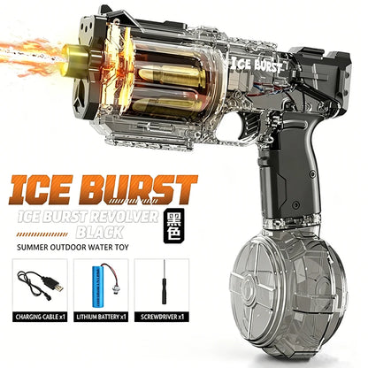 Simulated Firing and Recoil Electric Water Gun Toys Children Automatic Sensor Lights Water Pistol Summer Outdoor Beach Kids Toy