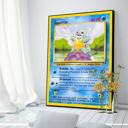 Pokemon Basis Set 1996 Jaar Engels Kaarten Shining Canvas Painting Poster Print Watercolor Wall Art Picture Home Decor Gifts