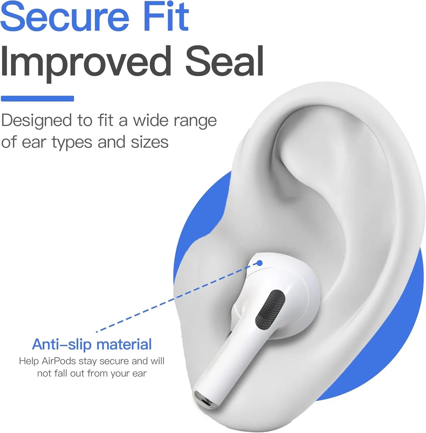 Eartips Anti-Scratch Cover for AirPods Pro3 Earbuds 3rd Gen Anti Slip Silicone Earbuds Covers Ear Tips for Apple AirPods Pro 3rd