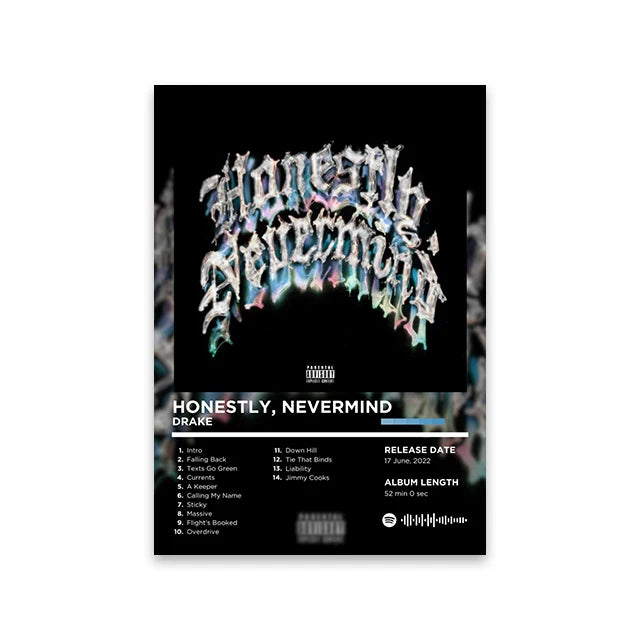 Rapper Album Cover Retro Poster Music Canvas Wall Art Print Mural Home Decor Music Lover Gift