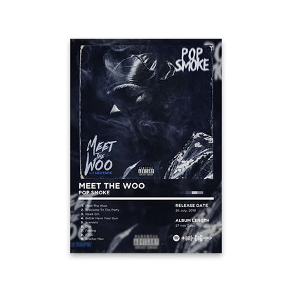 Rapper Album Cover Retro Poster Music Canvas Wall Art Print Mural Home Decor Music Lover Gift