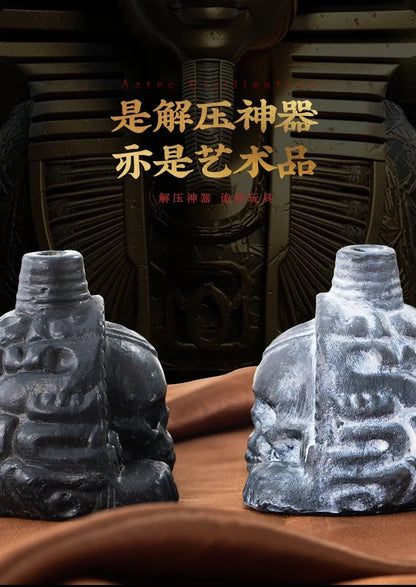 Authentic Aztec Whistle Loud Spookys Aztec Scary Death Whistle Realistic Human Screaming Aztec Ghost War Whistle Skull Head Toy