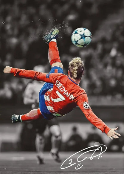 Star Athletes On the Football Field Poster Super Moment Colour Canvas Painting Wall Art Picture Living Room Home Decor Fan Gifts