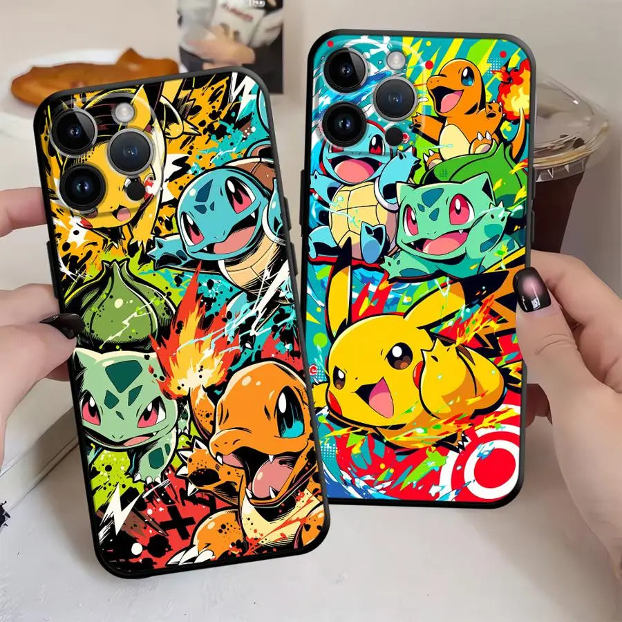 Cartoon Hot Pokemon Funda Phone Cover Phone Case for Apple iPhone 17 Pro Max 15 Pro 7 8 11 14 13 12 16 XR XS MAX Air