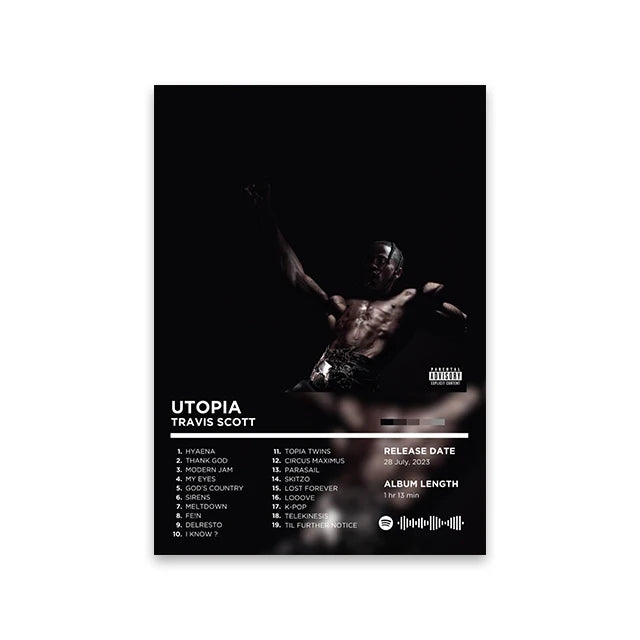 Rapper Album Cover Retro Poster Music Canvas Wall Art Print Mural Home Decor Music Lover Gift