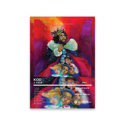 Rapper Album Cover Retro Poster Music Canvas Wall Art Print Mural Home Decor Music Lover Gift