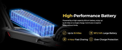 2026 LADPED LP60 Electric Scooter 350W Max 19mph Speed 8.5inch Tire Folding Design with 16 Miles Range for Adult Urban Commuting