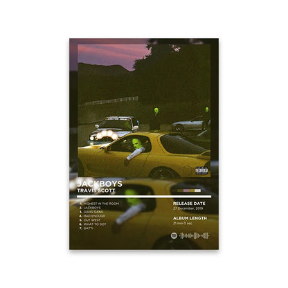 Rapper Album Cover Retro Poster Music Canvas Wall Art Print Mural Home Decor Music Lover Gift