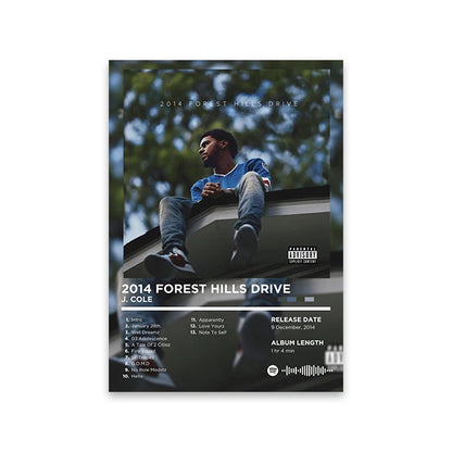 Rapper Album Cover Retro Poster Music Canvas Wall Art Print Mural Home Decor Music Lover Gift
