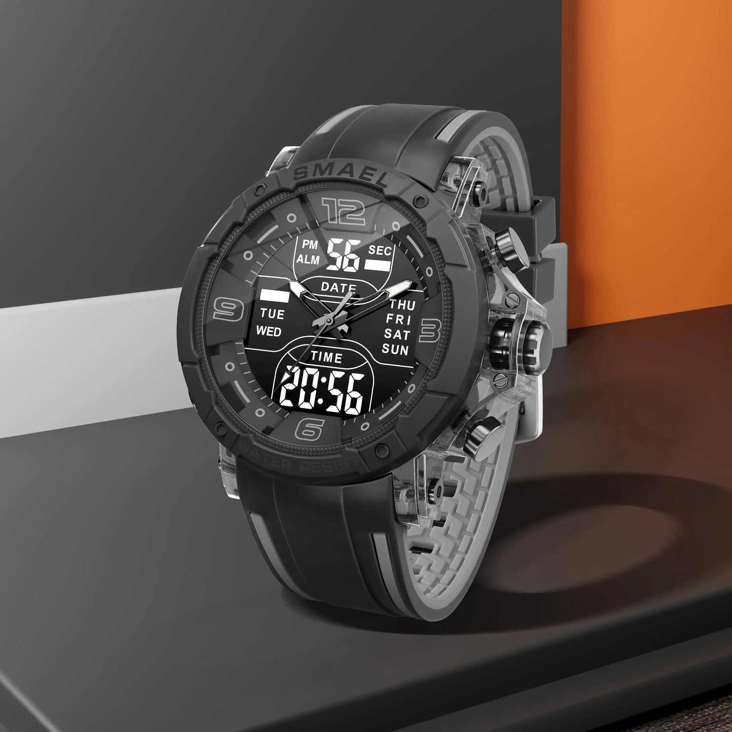 SMAEL Brand 8140 Waterproof Dropshipping Watch Alarm Clock night light Young Fashion business Quartz Sport Wristwatches
