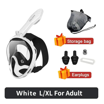 Underwater Scuba Anti Fog Full Face Diving Mask Snorkeling Respiratory Masks Safe Waterproof Swimming Equipment for Adult Kids