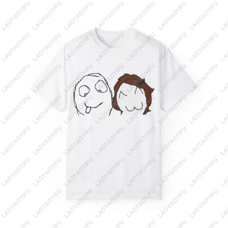 Derp and Derphina Classics Shirt Couple Shirt Funny Casual Style Loungewear Comfortable Unique Print Tees Nostalgia Unisex Tops