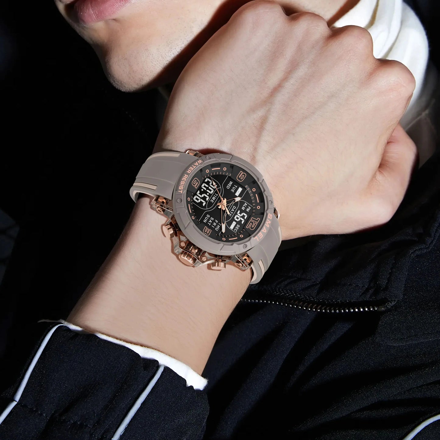 SMAEL Brand 8140 Waterproof Dropshipping Watch Alarm Clock night light Young Fashion business Quartz Sport Wristwatches