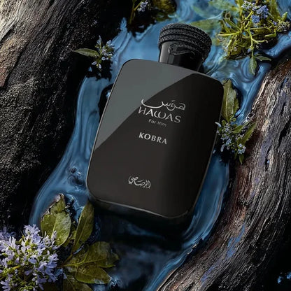 Hawas Kobra Rasasi 100ML – Perfume Masculino Oriental Amaderado con Jengibre, Canela y Ámbar