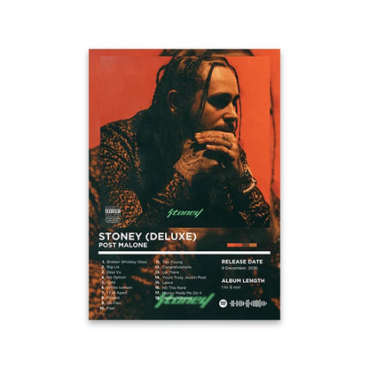 Rapper Album Cover Retro Poster Music Canvas Wall Art Print Mural Home Decor Music Lover Gift