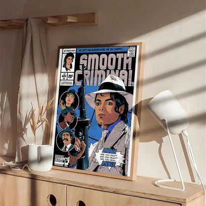 1PC Popular Singer M-Michael Dancer J- Jackson Classics Poster Self-adhesive Art Waterproof Paper Sticker Bar Room Wall Decor