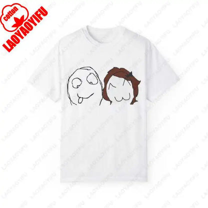 Derp and Derphina Classics Shirt Couple Shirt Funny Casual Style Loungewear Comfortable Unique Print Tees Nostalgia Unisex Tops