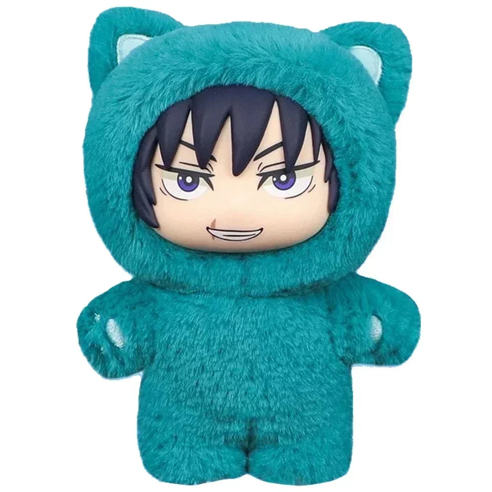 ujutsu Kaisen Gojo Satoru Plush Toy Cute Cat Ear Hoodie Stuffed Doll Anime Figure Collectible Gift for Fans