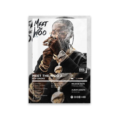 Rapper Album Cover Retro Poster Music Canvas Wall Art Print Mural Home Decor Music Lover Gift