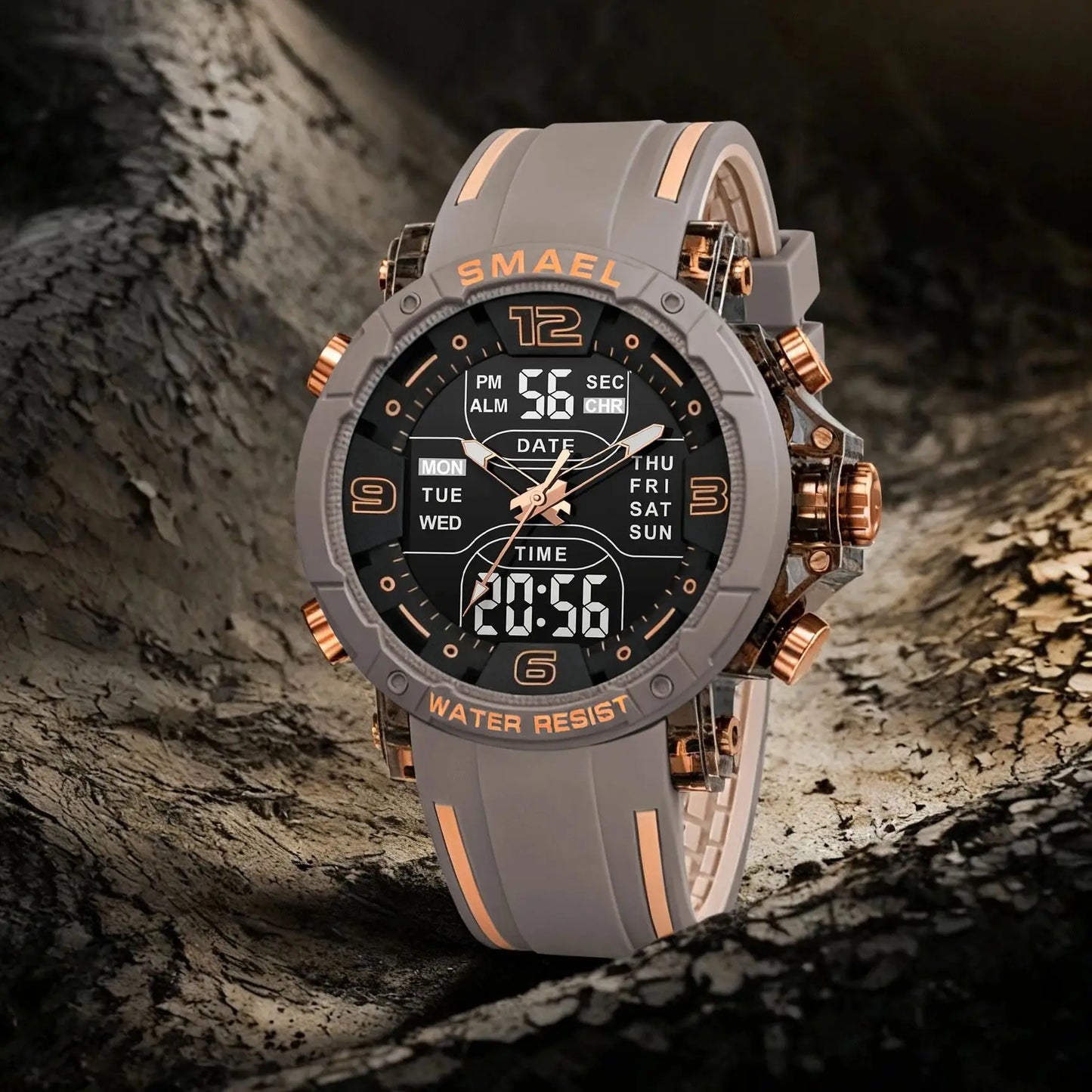 SMAEL Brand 8140 Waterproof Dropshipping Watch Alarm Clock night light Young Fashion business Quartz Sport Wristwatches