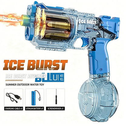 Simulated Firing and Recoil Electric Water Gun Toys Children Automatic Sensor Lights Water Pistol Summer Outdoor Beach Kids Toy