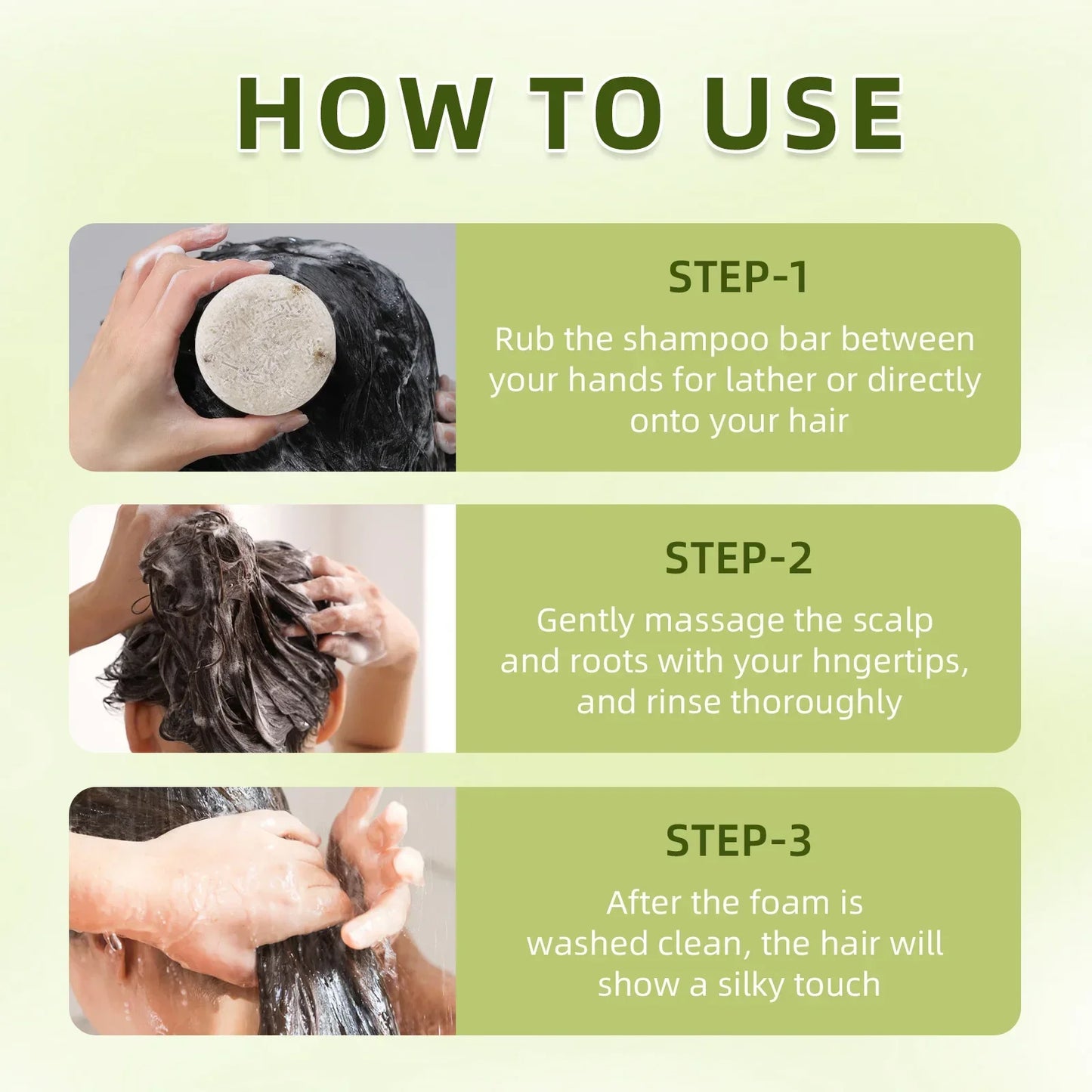 Natural Shampoo Bar Cold Processed Plant Based Soap for Hair Care Nourishing Smoothing Anti Dandruff Pure Hair Shampoos Soap