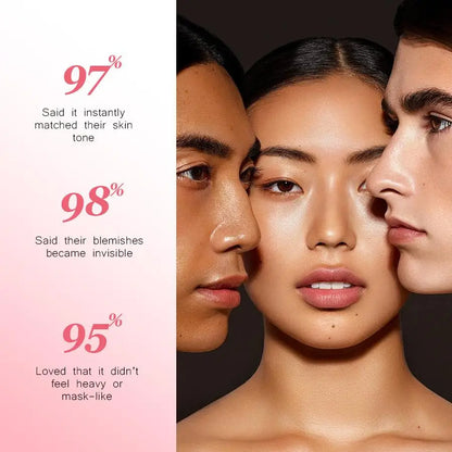 30ml SMOOCHE Color Changing Foundation - Self-Adjusting Shade, Covers Imperfections & Fine Lines for Flawless Natural Look