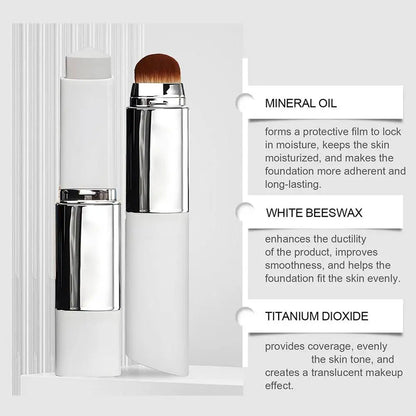 2-in-1 Color-Changing Foundation Stick Liquid Lightweight Moisturizing Brightening Foundation Color Changing For All Skin Types