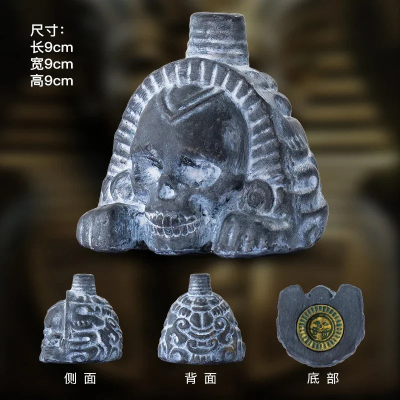 Authentic Aztec Whistle Loud Spookys Aztec Scary Death Whistle Realistic Human Screaming Aztec Ghost War Whistle Skull Head Toy