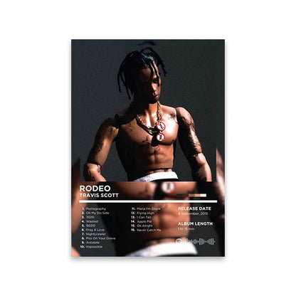 Rapper Album Cover Retro Poster Music Canvas Wall Art Print Mural Home Decor Music Lover Gift